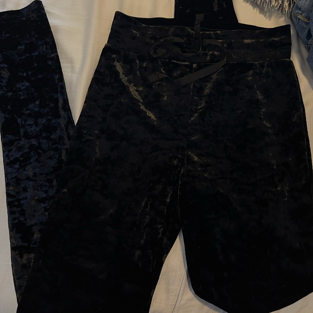 Black Velvet Leggings